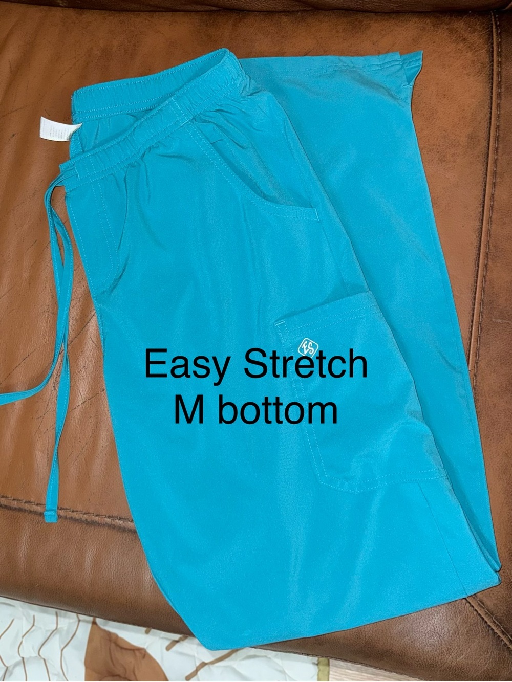 Teal Scrub Pants - Easy Stretch size medium